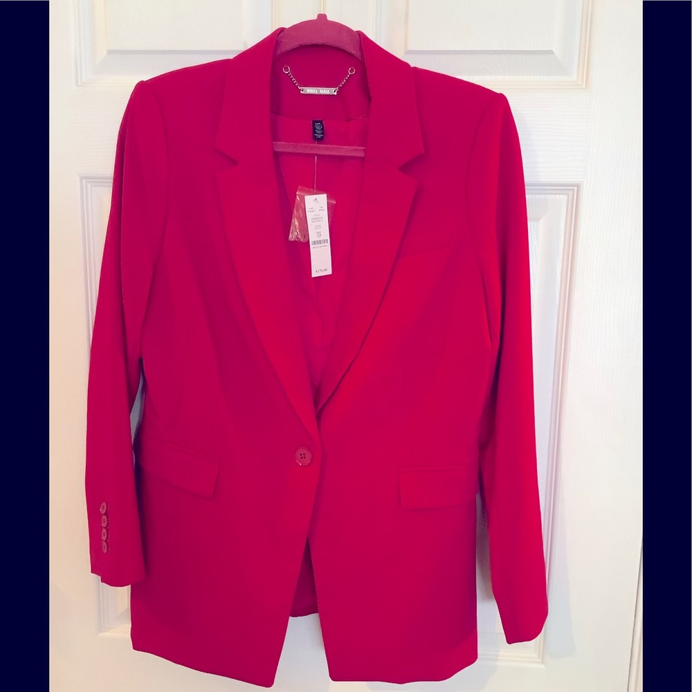 WHBM Long Jacket Pink Thrill sz12P NWT